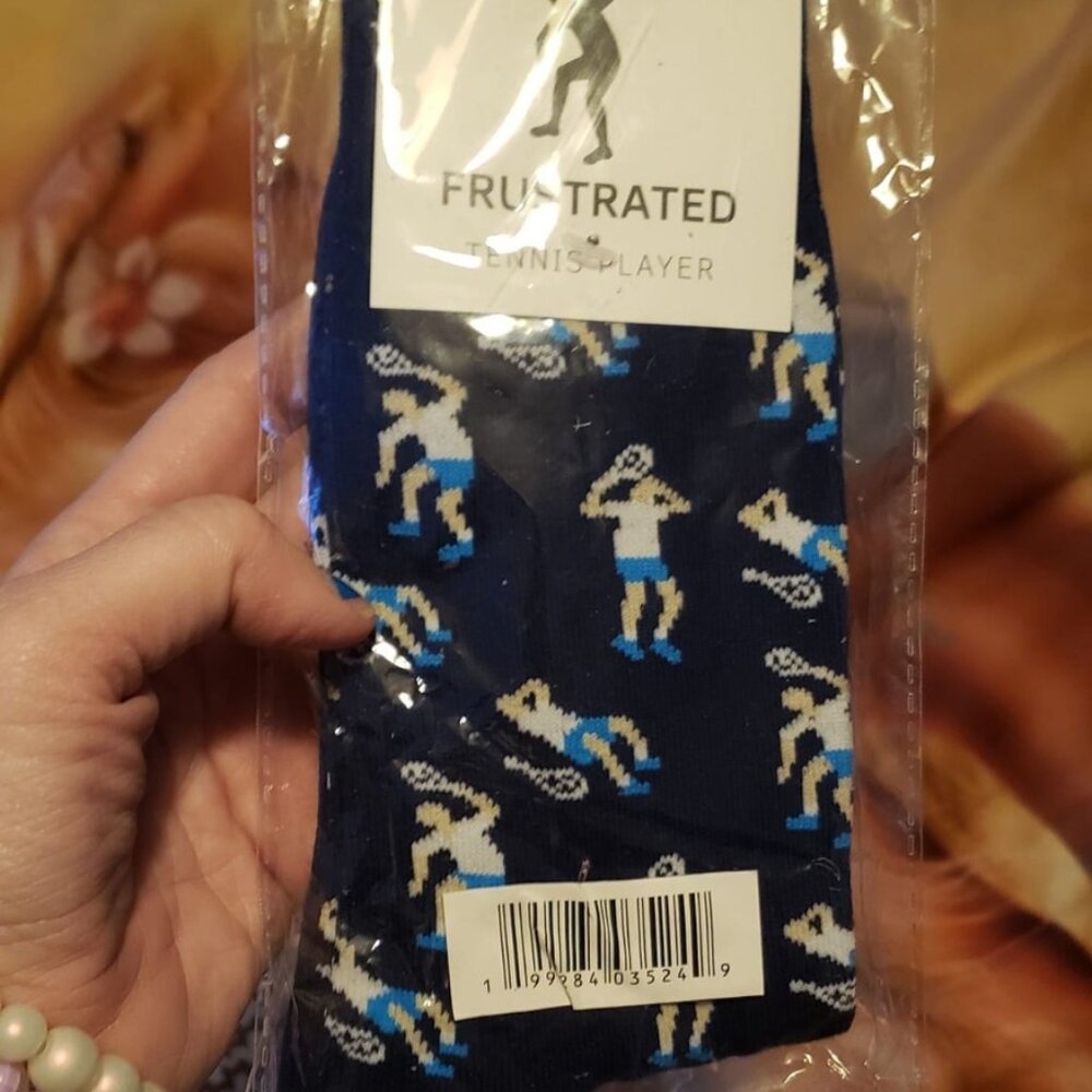 frustrated tennis player socks mens